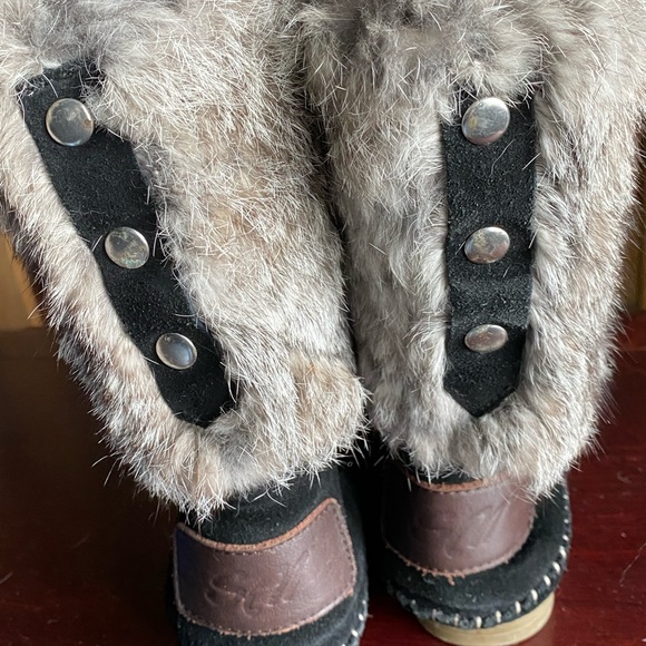 SOFTMOC Denise Lined Moccasins with fur Size 7 - Picture 3 of 4